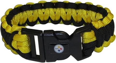 Pittsburgh Steelers Paracord Survival Bracelet Sport Strap NFL Football Cover