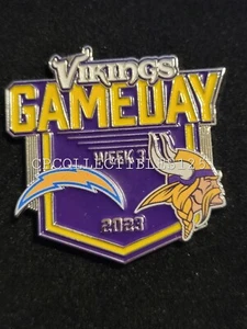 Los Angeles Chargers VS Minnesota Vikings Game Day Pin 9/24/23 US Bank NO PACKAG - Picture 1 of 1