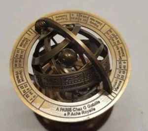 Armillary, Antique Finish Vintage Solid Brass 5" Armillary Sphere gift item - Picture 1 of 3