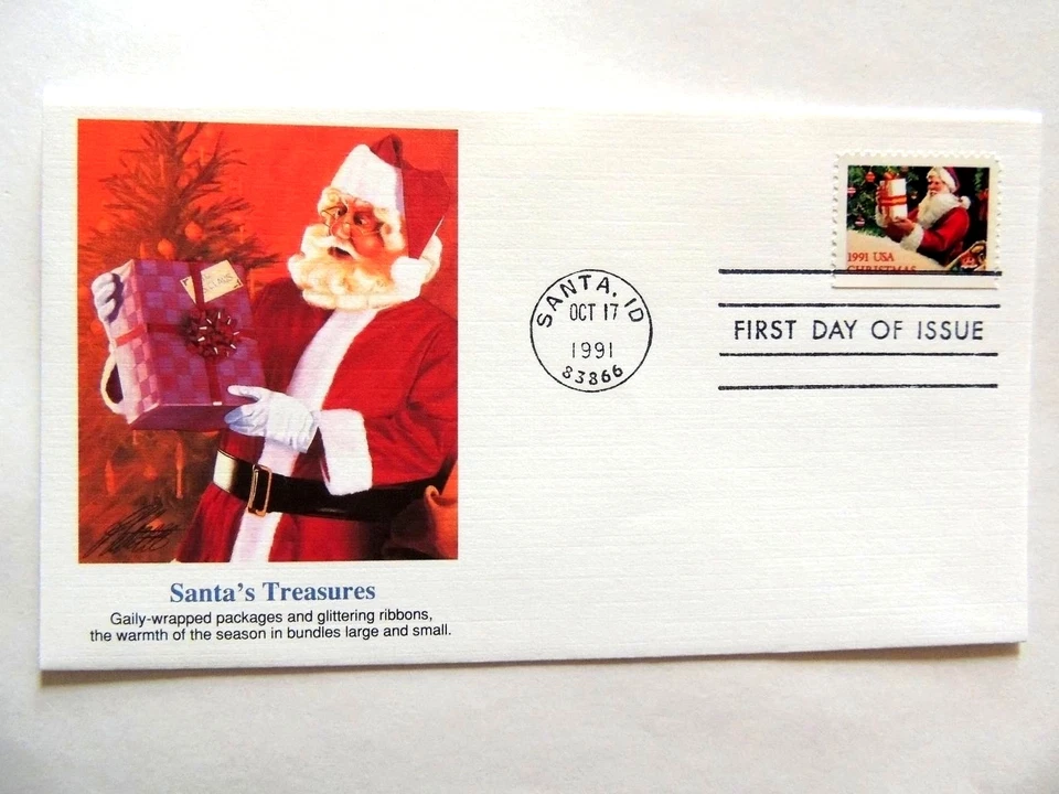 October 17th, 1991  Season's Greetings "Santa's Treasures" First Day Issue - Image 1 of 1