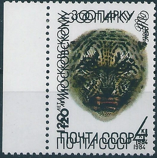 16267 Rusia URSS Fauna Animal Salvaje Gato de Rapiña Turismo Zoológico ERROR Doble Impresión Foto 1 de 1