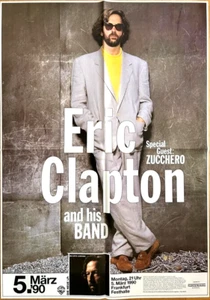 ERIC CLAPTON  1990 FRANKFURT + orig. Concert Poster - Konzert Plakat - A0 F/N - Picture 1 of 1