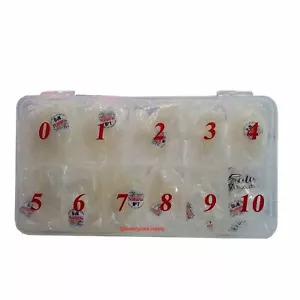 Lamour Natural Nail Tip Size 0-10 (50 pcs each size) + Tip Box - Picture 1 of 2