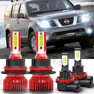 For Nissan Pathfinder 2005-2012 6000K LED Headlight Hi/Lo Beam + Fog Light Bulbs - Picture 1 of 17