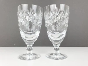 2 x Webb Corbett Royal Doulton Crystal Wine Glasses Georgian Pattern 13.3 cm H - Picture 1 of 11