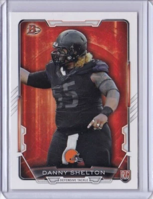 2015 BOWMAN FOOTBALL #12 DANNY SHELTON CLEVELAND BROWNS RC ID10 - Image 1 of 2