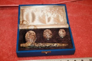 Pipa de fumar vintage tallada Hardstone Estate 3 tamaños de cuenco en caja - Imagen 1 de 12