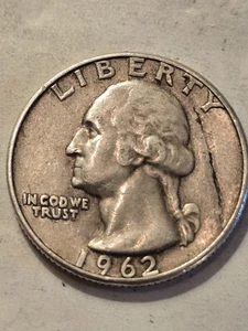 1962 Washington Silver Quarter Error, Huge Die Crack, Collectors Coin!!!!... - Picture 1 of 3