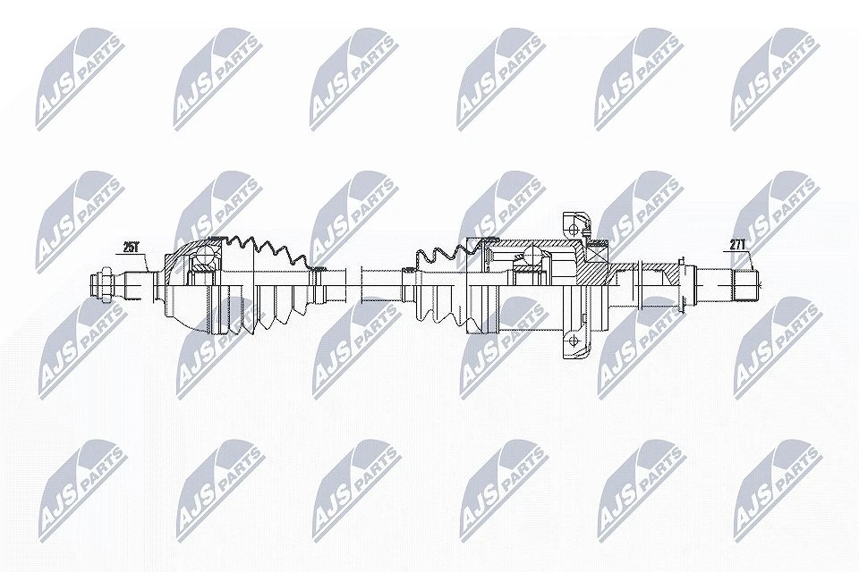 NTY Antriebswelle Npw-me-029 vorne rechts für Mercedes-benz