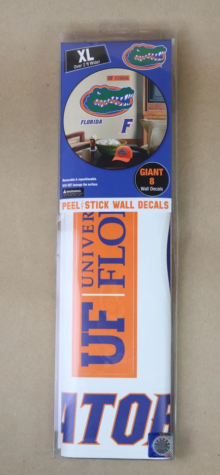 Florida Gators Peel & Stick Wall Decals XL over 2ft Wide Giant 8 Wall Decals NEW - Image 1 of 4