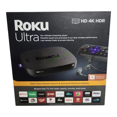 Roku 4670R Ultra Streaming Media Player 4K HD HDR **Missing Power Supply** - Image 1 of 4