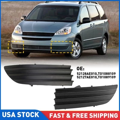 Fog Light Cover Set For 2004-2005 Toyota Sienna Front Left and Right Primed 2Pc - Imagem 1 de 4