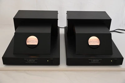 Carver Magnetic Field Power Amplifier Silver Nine T 9T 9 T Monoblocks (Pair) - Image 1 of 4