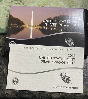 2018 Silver Proof Set U.S. Mint Original Government Packaging - Image 1 of 4
