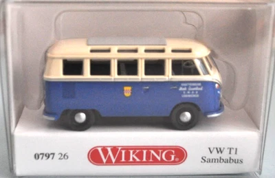 Wiking 0797-26 VW T1 Samba Bus Van ("Mark Sauerland") - NUEVO COMO NUEVO con CAJA Foto 1 de 4
