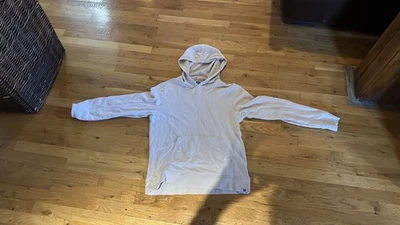 Jason Scott Hoodie Mens Size Large Beige Long Sleeve Pima Cotton Pockets - Image 1 of 4