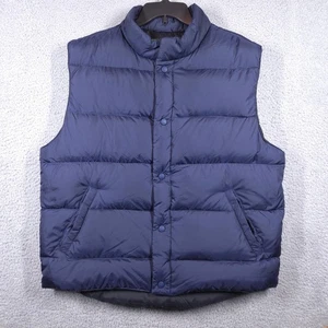 Cabelas Vest Men's Large Navy Premier Northern Goose Down Puffer Snap Outdoor - Picture 1 of 10