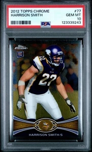 2012 TOPPS CHROME HARRISON SMITH #77 ROOKIE CARD PSA 10 - Picture 1 of 2