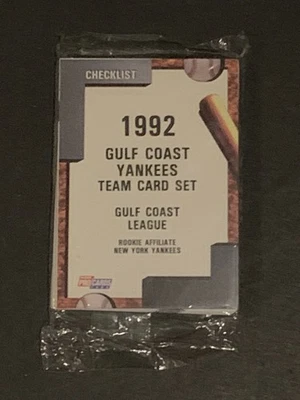 Fleer Procards Gulf Coast NY Yankees Jeter 1992 conjunto de equipo menor de béisbol sellado Foto 1 de 2