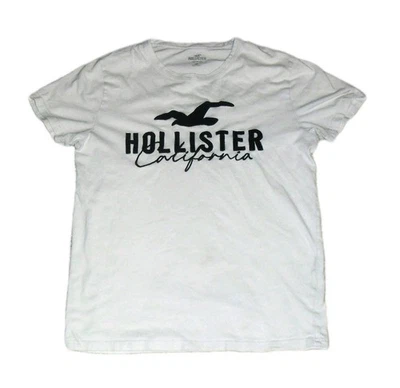 Hollister California 男式缝制标志 T 恤,尺寸 长袖方格恤衫 — 第 1/4 张图片
