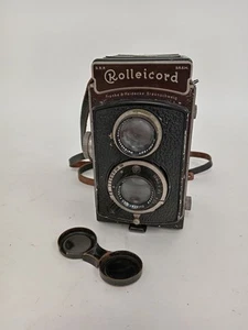 Antique Rolleicord Box Camera Untested Rare Collectable Carl Zeiss Lens & Case - Picture 1 of 12