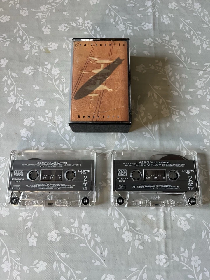 LED ZEPPELIN Remasters 1990 ATLANTIC RECORDS Double 2 Album Tape Cassette - Image 1 of 1
