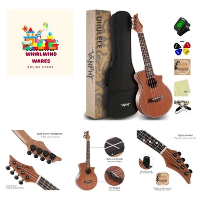 Ukulele Concert Ukelele Professional 23 Inch Uku Sapele Ukulele for Kids Adul... - Image 1 of 4