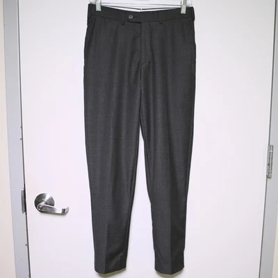 SUITSUPPLY - Gray Pure 100% Wool Brescia Slim Fit Dress Pants - Men's 27 x 27 🔥 - Image 1 of 4