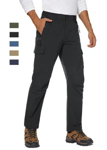 Men's Hiking Pants Lightweight Quick Drying Tactical Cargo Fishing Work Trousers - Picture 1 of 13