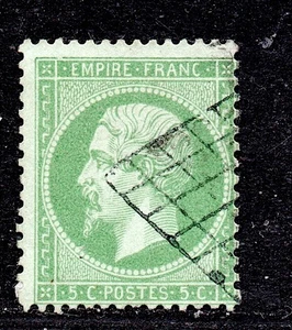 💎  COTE 150 E/  signe / SUPERBE 5C NAPOLEON No20 OBLIT GRILLE  💎 - Imagen 1 de 2