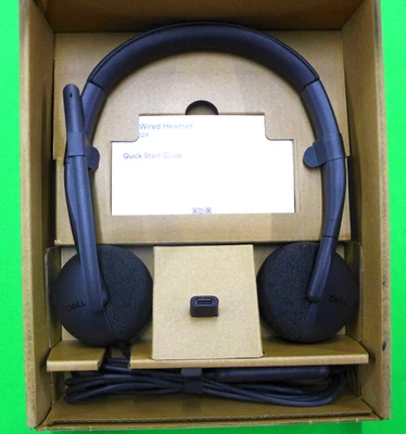 NEW Dell Wired Headset w/Noise Cancellation WH3024 P37G2 - Image 1 of 3