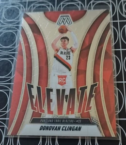 DONOVAN CLINGAN TRAILBLAZERS 2024-25 PANINI MOSAIC ELEVATE ROOKIE INSERT RC 6 - Picture 1 of 2