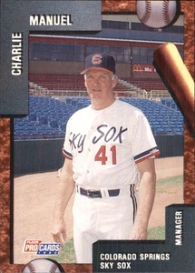 Charlie Manuel 1992 Fleer ProCards #766 RC Colorado Springs Sky Sox ** - Picture 1 of 2