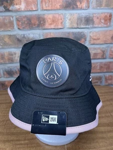 New Era Paris Saint Germain PSG Bucket Hat Unisex Black Pink Size Medium - Picture 1 of 5