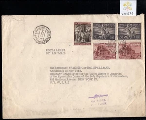 VPH_249. VATICAN Richly franked 1953 letter w. pai 250 L TOBIA Scott C16 & more - Picture 1 of 1