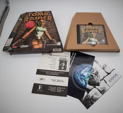 Tomb Raider Trapezoid Box Big Box PC Game Vintage 1996 Complete - Image 1 of 3