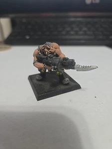 Warhammer 40K Classic Ogryn with Ripper Gun Imperial Guard painted metal OOP B - Picture 1 of 10