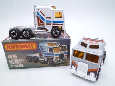 ВИНТАЖНЫЙ MATCHBOX SUPERFAST No.45f KENWORTH CABOVER ПАРА / ОДНА ОРИГИНАЛЬНАЯ КОРОБКА 1982 - Изображение 1 из 4