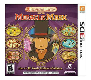 Professor Layton and the Miracle Mask (Nintendo 3DS, 2012) NEW, FACTORY SEALED!!