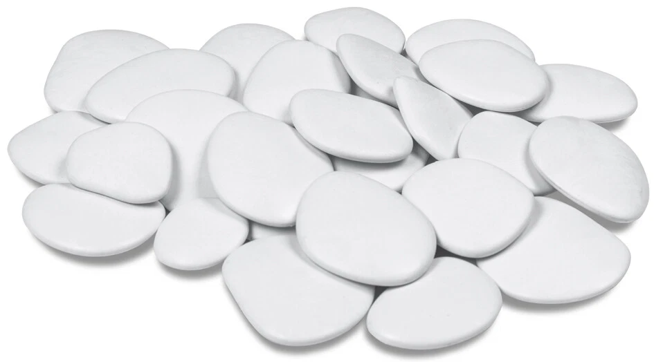 tera Dekosteine "Pebbles" Größe S weiß 24 Stück - Bild 1 von 1