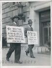 1938 CIO National Maritime Union Members Picket Washington DC Press Photo