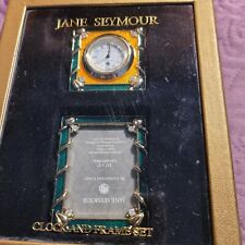 Jane Seymour Clock & Frame Set Green/Gold Miniature St. Catherine's Court NIB