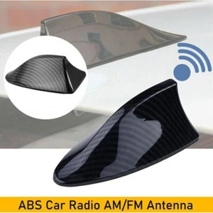 1* Carbon Fiber Shark Fin Car Roof Antenna Radio FM/AM Signal Aerial Accessories - Picture 1 of 13