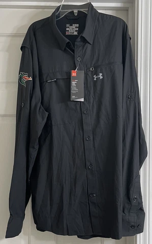 NWT Under Armour UAB Blazers Logo Heat Gear Vented L/S Button Down Shirt Mens XL Cover