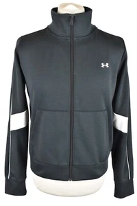 UNDER ARMOUR Black Track Jumper size M Mens Full Zip Sportswear - Picture 1 of 8