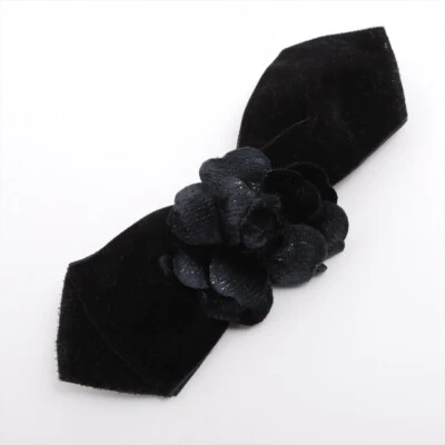 Auténtica tela de pasador de camelia negra CHANEL tal cual Foto 1 de 4