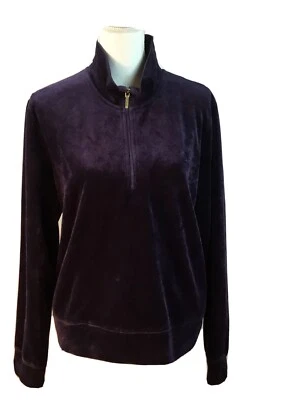 Camisa Pullover Atlético Lauren Ralph Lauren 1/4 Cremallera Top Sudadera Púrpura XL Foto 1 de 4