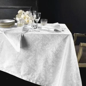 Tovaglia PIAZZA PITTI 180x360 cm in fiandra con 18 tovaglioli bianco Manuela - Foto 1 di 1