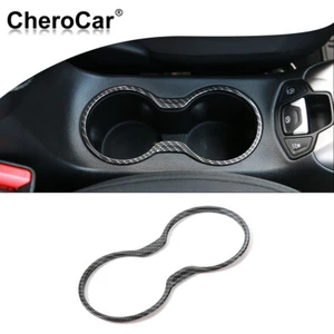 Front Cup Holder Cover Trim Frame Fits For Jeep Compass 2017-2020 Carbon Fiber - Bild 1 von 8