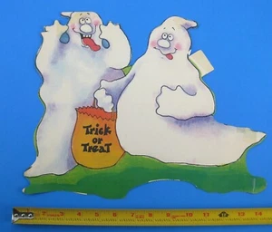 De colección Halloween Troquelado Fantasmas Truco o Trato 15" Gran Premio Hecho en EE. UU. - Imagen 1 de 12